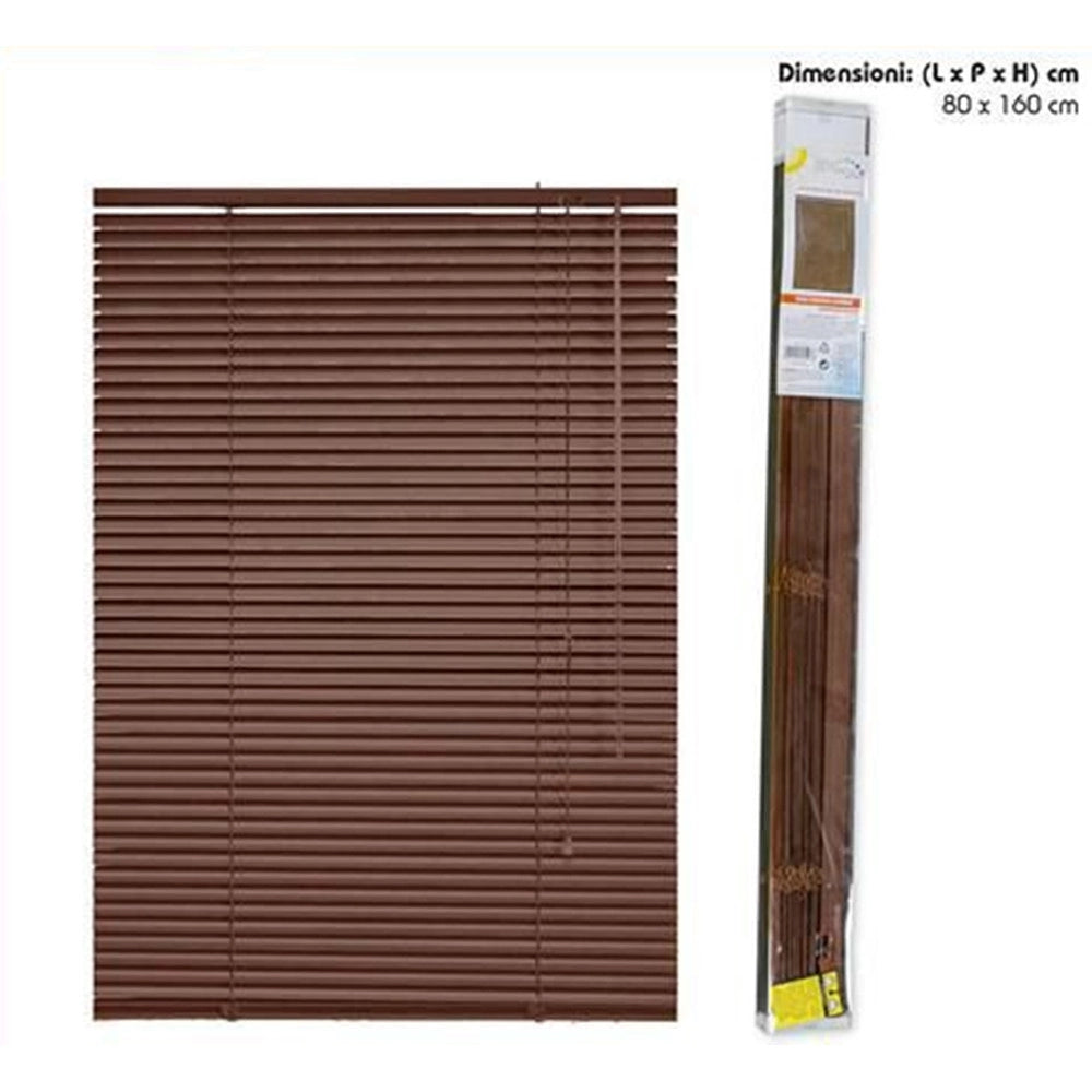 Trade Shop - Tenda Veneziana Marrone In Pvc 80x160cm Per Portafinestra Finestra Parasole Tpl57 605476a -