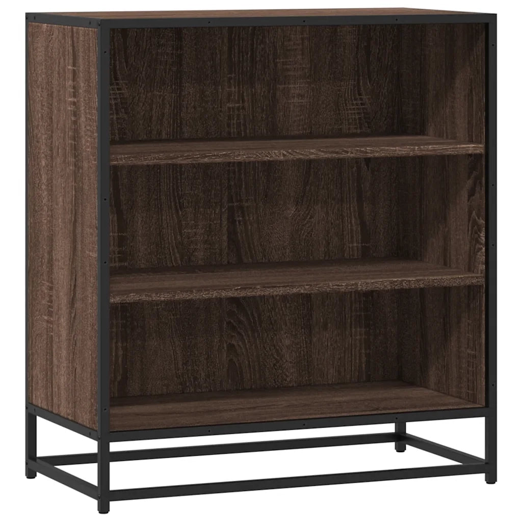 Credenza Rovere Marrone 68x35x76 cm in Truciolato e Metallo 848978