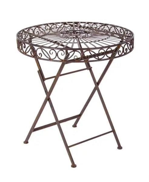 Tavolo esterno melanie d.70 marrone