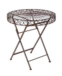 Tavolo esterno melanie d.70 marrone