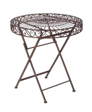 Tavolo esterno melanie d.70 marrone