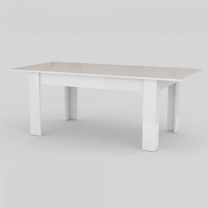 Tavolo Allungabile JESI 160 - Design Moderno Bianco Lucido