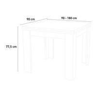 Tavolo Allungabile a Libro Design Moderno Larice Bianco "JESI"