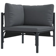 Mobili da Esterno con cuscino Antracite 80 x 80 x 71 cm Acciaio CFW5481156
