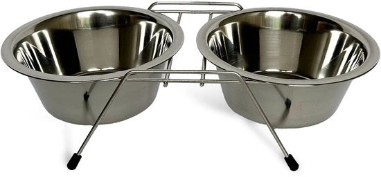 Doppio contenitore per cibo, 2 x 400 ml contenitori in acciaio inossidabile, fondo antiscivolo, resistente al lavastoviglie, nero