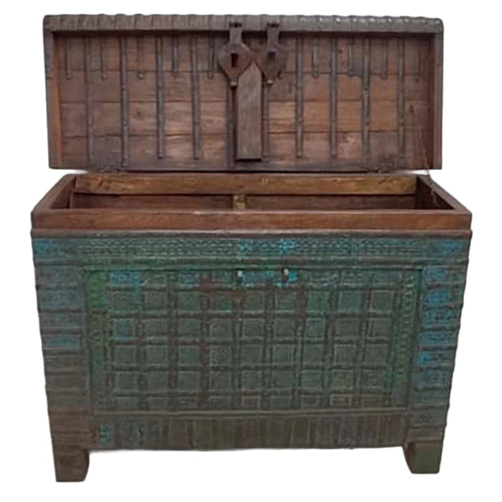 Cassapanca in legno fatta a mano 115x46x81h cm