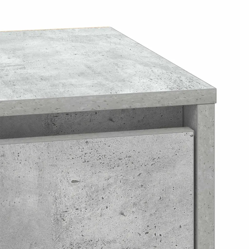Armadio da Notte con cassetto Grigio cemento 39 x 34,5 x 50 cm 869616