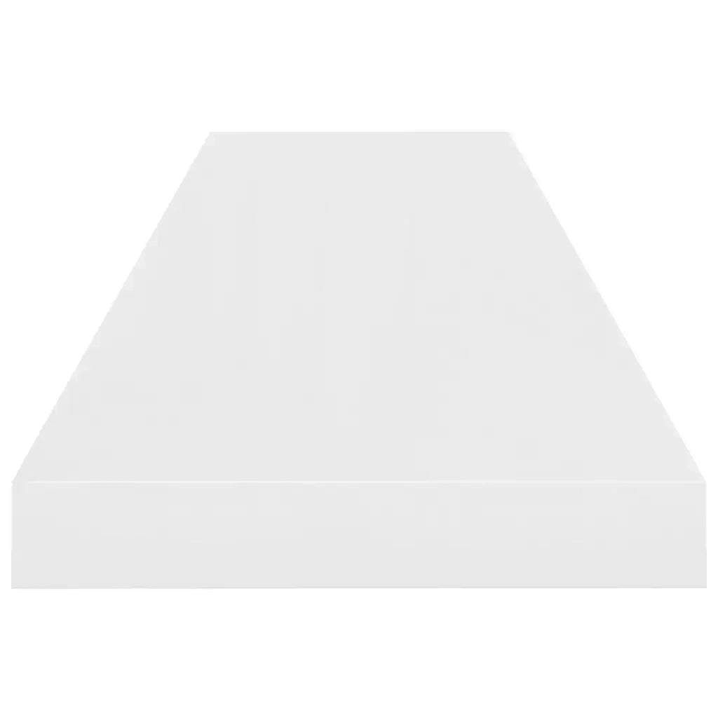 Scaffale a Parete Bianco Lucido 90x23,5x3,8 cm in MDF 323754