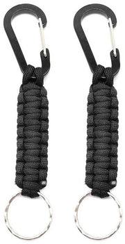 Clips per Karabina 2 pezzi - Lega di alluminio - Chiave d'appoggio - Attività all'aperto - Impieghi tattici - Lunghezza 18,5 cm