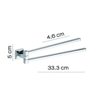 Portasalviette da muro a snodo in acciaio inox AISI 304 e Cromall 6923 Gedy serie COLORADO Cromato