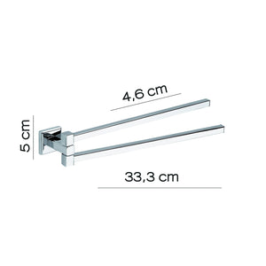Portasalviette da muro a snodo in acciaio inox AISI 304 e Cromall 6923 Gedy serie COLORADO Cromato