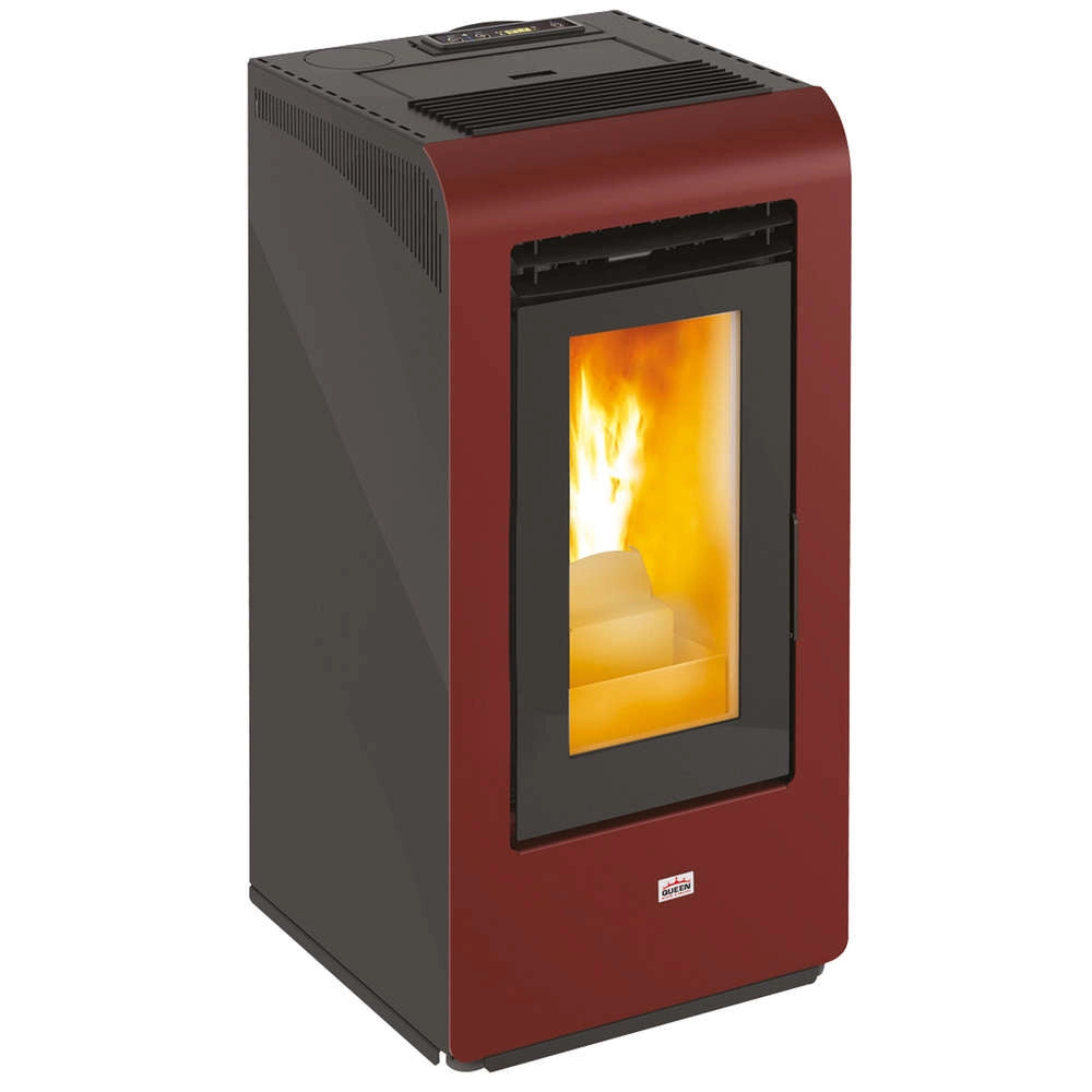 Stufa Pellet Queen Plus HE 10 Bordeaux