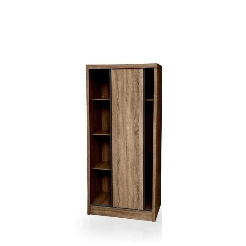 ARES ARMADIO IN LEGNO CON ANTE SCORREVOLI 84 X 56 X 187 CM COLORE NOCE