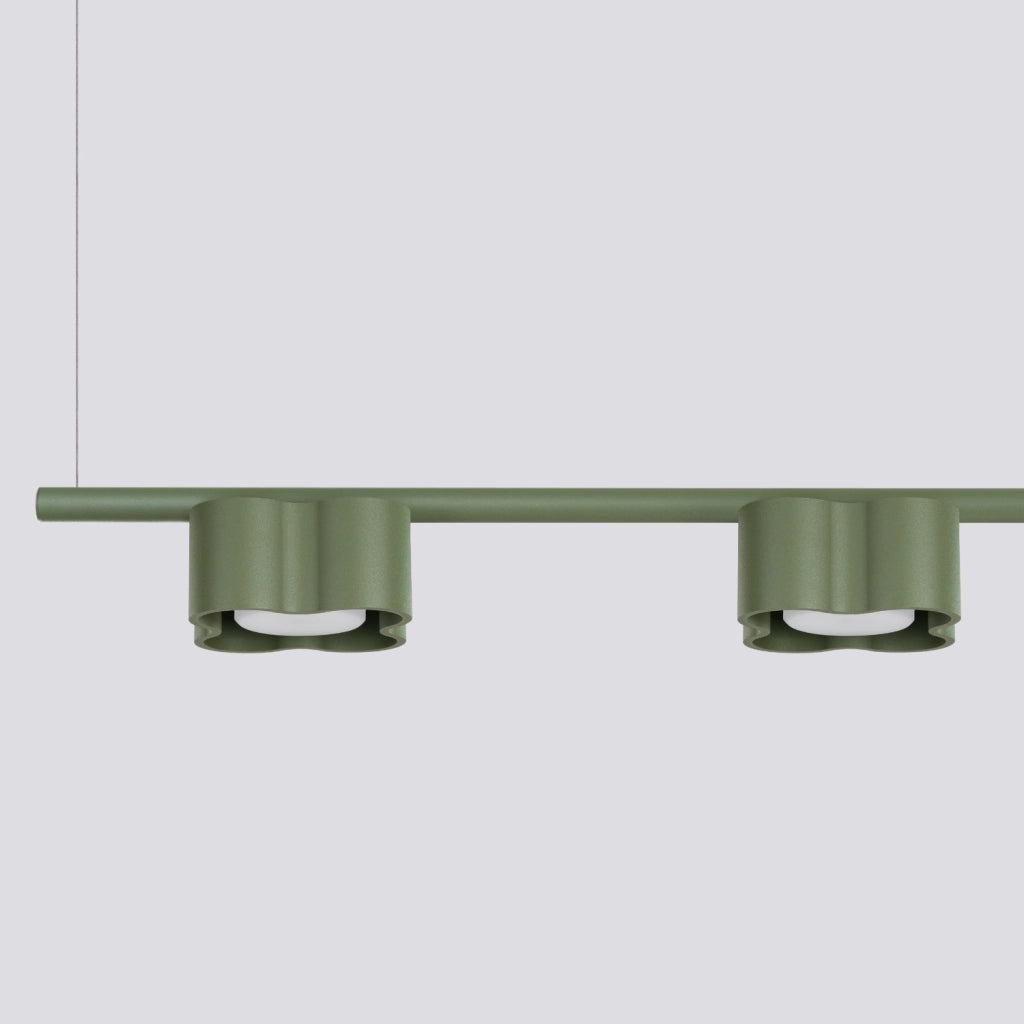 Lampadario OVIO 4 verde oliva Gx53