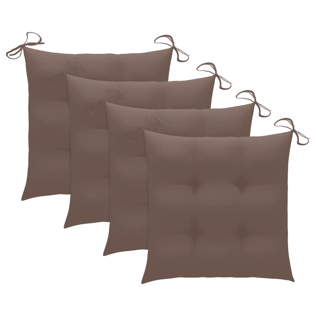 Sedie da Giardino con Cuscini 4 pz in Legno Massello di Acacia 3078493