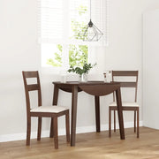 vidaXL Sedie da Pranzo con Cuscini 2pz Marrone Legno Massello di Hevea