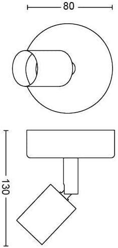 FARETTO DA PARETE LIMBALI GU10- PHILIPS- 1,0 pz