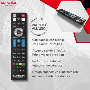 TELECOMANDO COMPATIBILE PER TV per Philips  - SUPERIOR