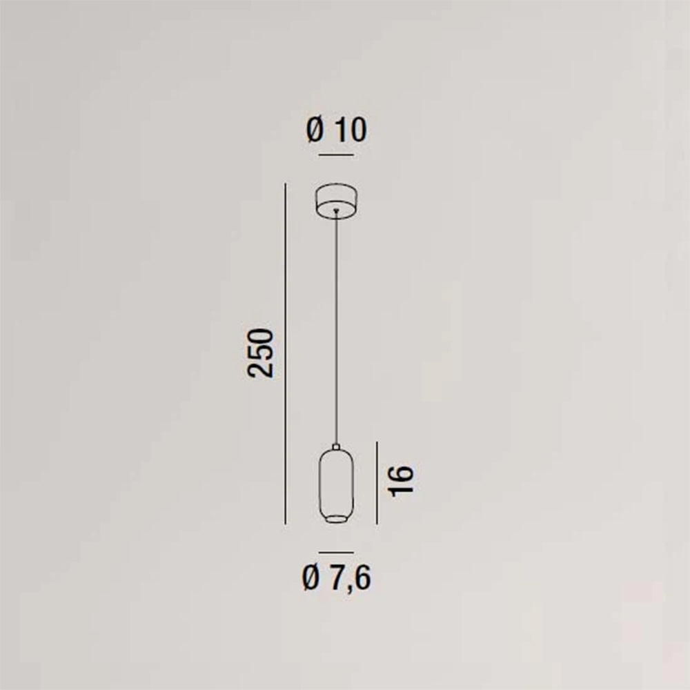 Sospensione Contemporanea Bullet Metallo Marrone Led 9W 3000K