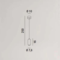 Sospensione Contemporanea Bullet Metallo Marrone Led 9W 3000K