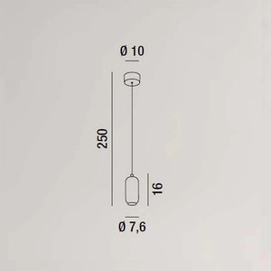 Sospensione Contemporanea Bullet Metallo Marrone Led 9W 3000K
