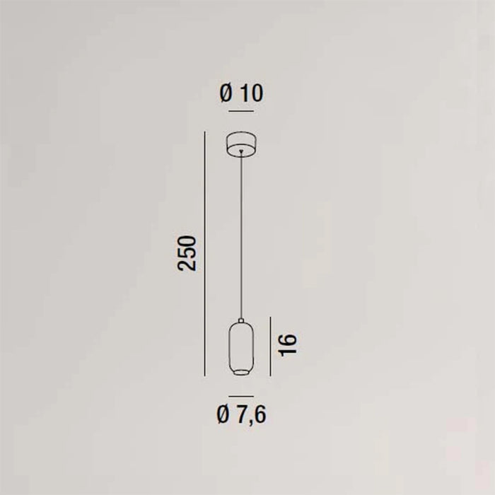 Sospensione Contemporanea Bullet Metallo Marrone Led 9W 3000K