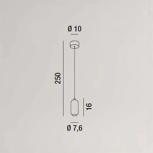 Sospensione Contemporanea Bullet Metallo Verde Led 9W 3000K