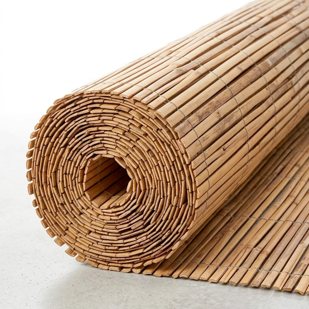 Cannicciato In Bambù Spaccato Naturale Melbourne Arella Divisorio Esterno Privacy Recinto Ombreggiante Stuoia Robusta Con Legatura Metallica 2 X 3 Metri