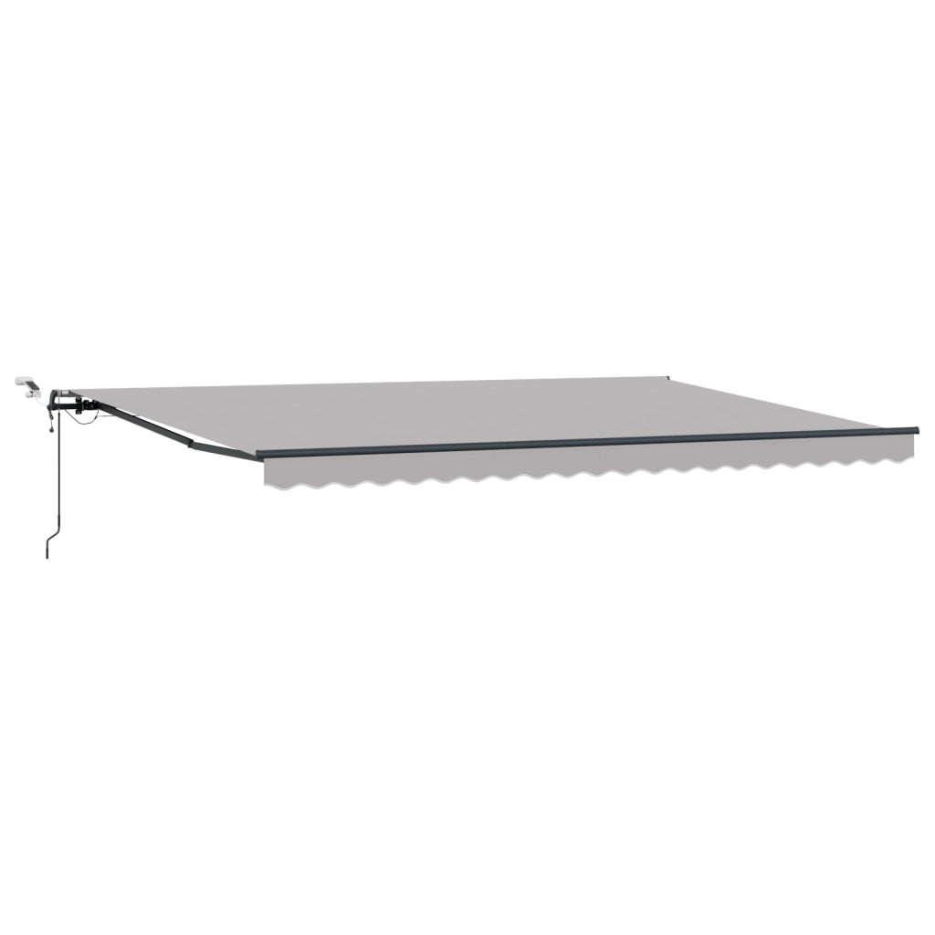Tenda Retrattile Automatica con LED Grigio Chiaro 500x350 cm