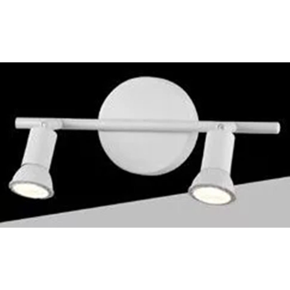 Trade Shop - Faretto Spot Led Orientabile Da Soffitto C72-b2 2xgu10 Max.10w Ip20 Bianco Design Moderno -