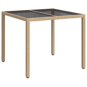 Tavolo da Giardino | Tavolino da esterno Beige 90 x 90 x 75 cm polyrattan