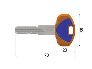 CHIAVE PUNZONATA PER CILINDRO EUROPEO EVOK64 - 5 pezzi SECUREMME
