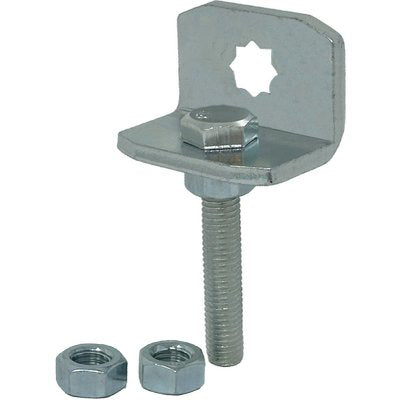 SUPPORTO ANGOLARE REGOLABILE X MOTORE APRIMATIC - ACC ZINC + BULLONE + DADI M10  S.MM 10 MM 34X34X50
