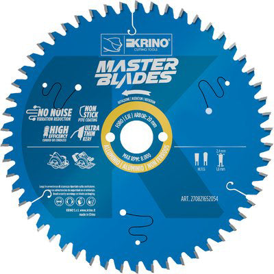 LAMA CIRCOLARE X ALLUMINIO MASTER BLADES KRINO - MM 250X32 DENTI 80