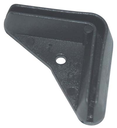 PUNTALE X ASTA METALLICA - PE NERO  MM 40X40 AMBIDESTRO- 10 pezzi