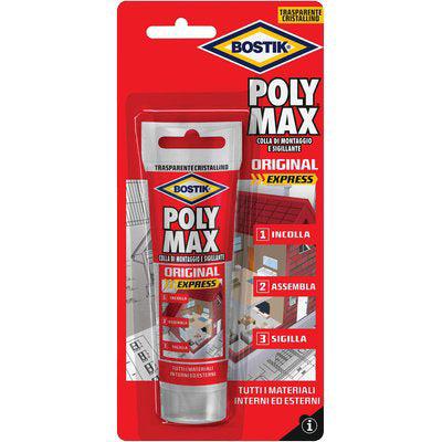 BOSTIK POLYMAX ORIGINAL EXPRESS - TRASPARENTE GR 75- 2 pezzi