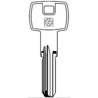 CHIAVE PUNZONATA GEVY GVY3R SILCA - OTTONE NICHELATO- 10 pezzi