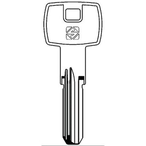 CHIAVE PUNZONATA GEVY GVY3R SILCA - OTTONE NICHELATO- 10 pezzi