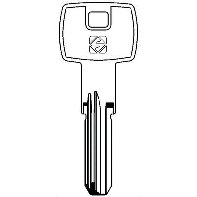 CHIAVE PUNZONATA GEVY GVY3R SILCA - OTTONE NICHELATO- 10 pezzi