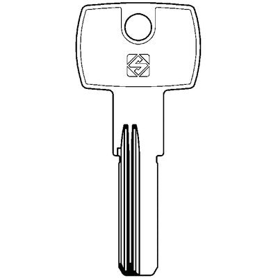 CHIAVE PUNZONATA VI.TEL VIL1R SILCA - OTTONE NICHELATO- 5 pezzi