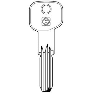 CHIAVE PUNZONATA FACCHINETTI FF28 SILCA - OTTONE NICHELATO- 2 pezzi