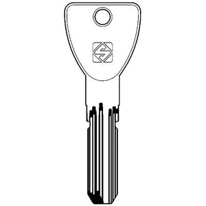 CHIAVE PUNZONATA VIRO MC27R SILCA - OTTONE NICHELATO- 2 pezzi