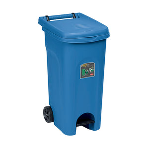 BIDONE URBAN ECO SYSTEM CON PEDALE LT.80- - cm.51x40x79,5h. - blu - 1 pezzi STEFANPLAST