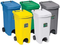 BIDONE URBAN ECO SYSTEM CON PEDALE LT.80- - cm.51x40x79,5h. - bianco - 1 pezzi STEFANPLAST