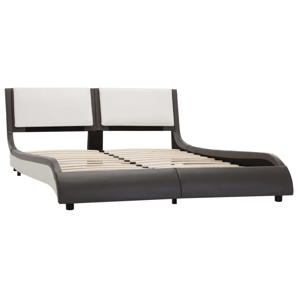 Struttura letto con LED senza materasso grigio e bianco 120x190 cm 280475