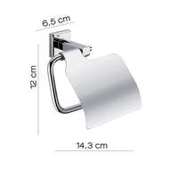 Portarotolo coperto da muro in acciaio inox AISI 304 e Cromall 6925 Gedy serie COLORADO Cromato