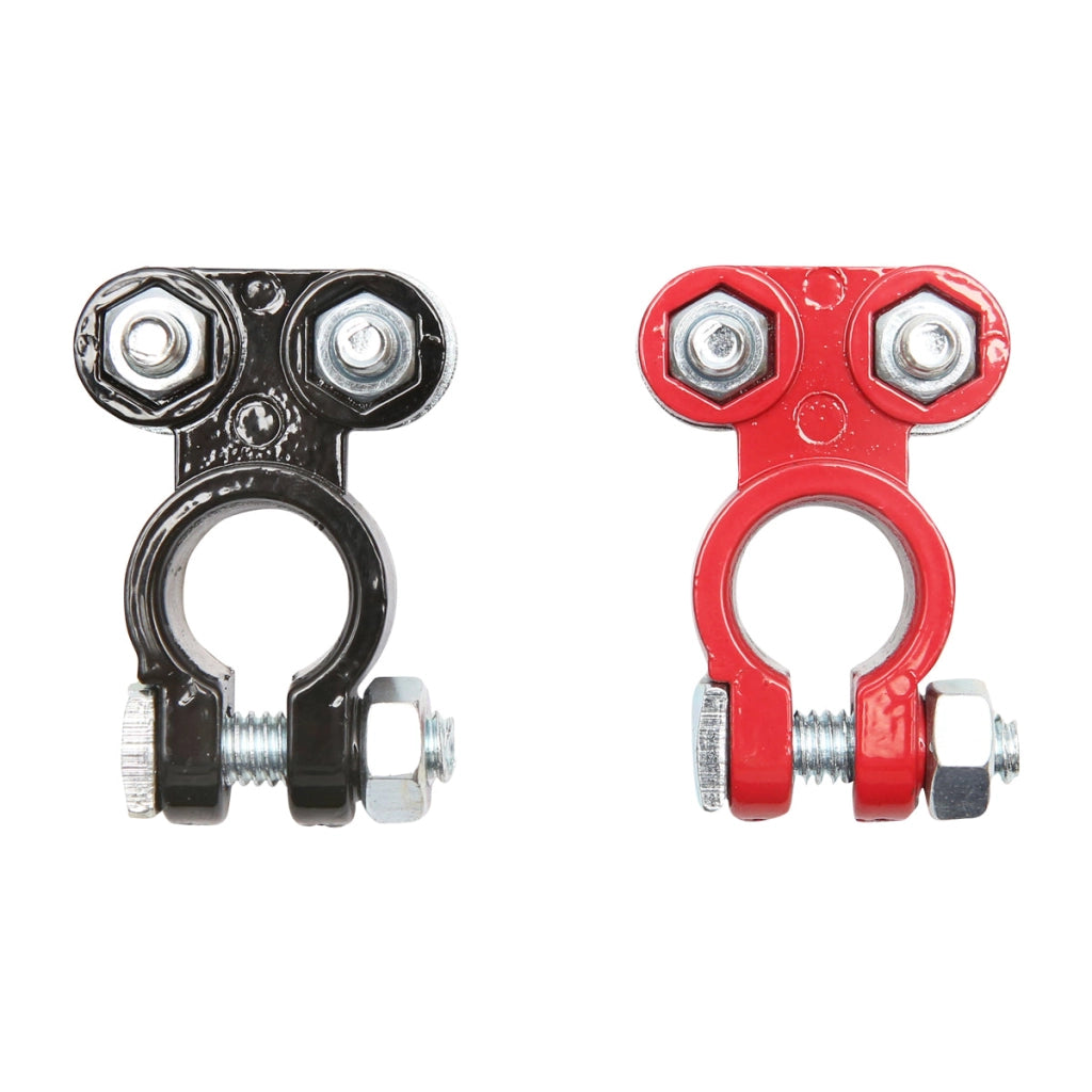Set di terminali per batteria rossi e neri con morsetto a vite Breckner Germany