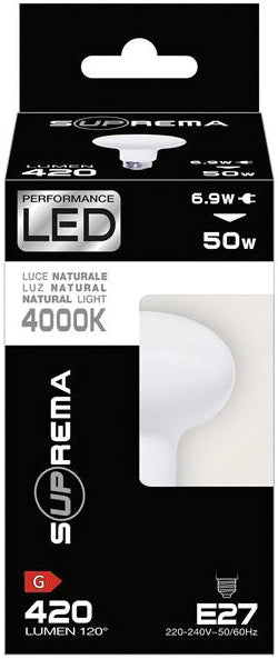Suprema LAMPADA A LED R63 E27 luce naturale 7,1 W - 630 lumen 12.00 pz