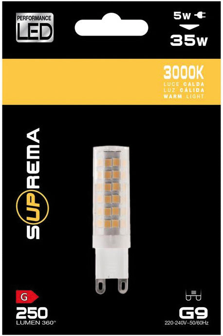 Suprema LAMPADA LED G9 ,Luce calda 4 W - 450 lumen 6.00 pz