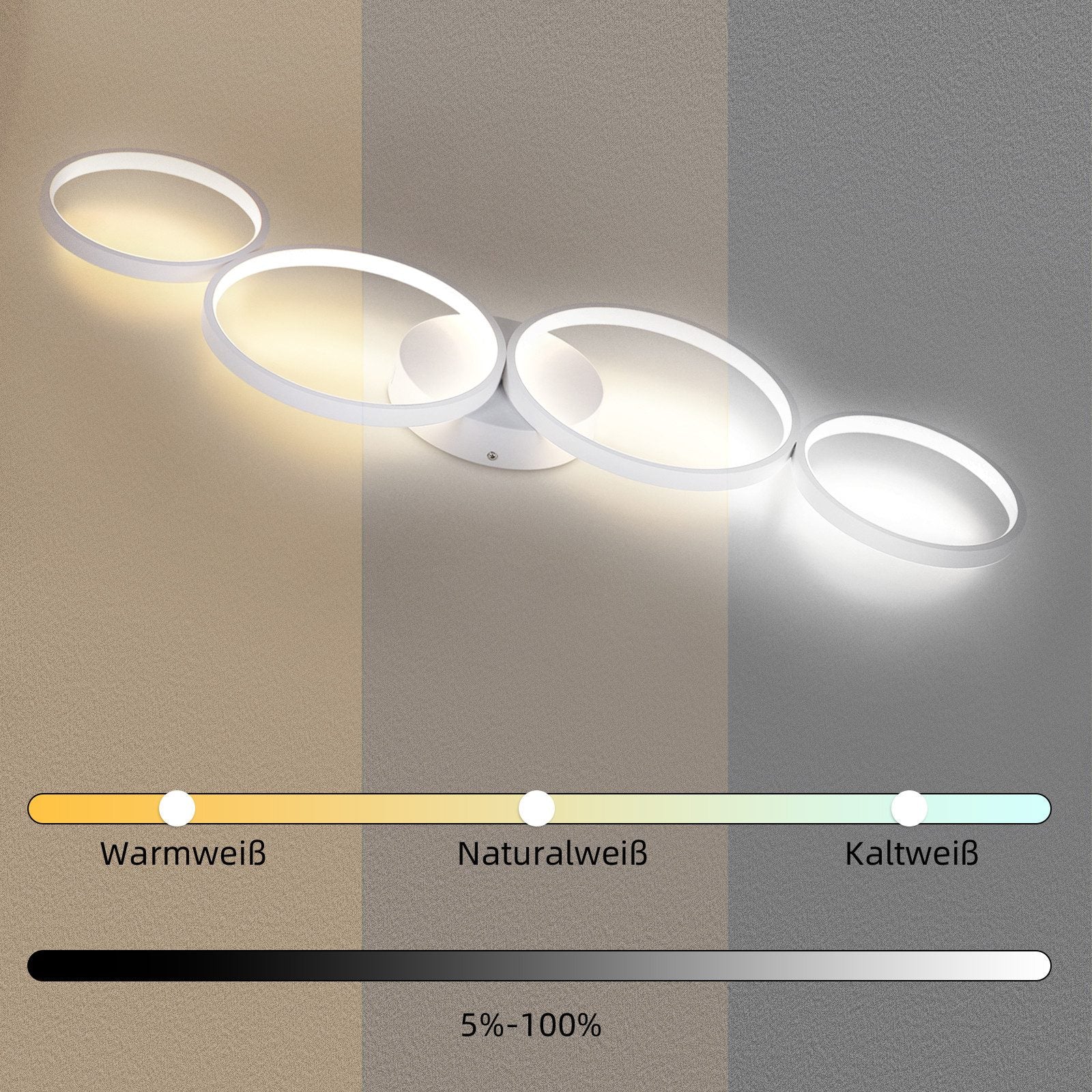 ZMH Lampada da soffitto plafoniera LED moderna con telecomando design per soggiorno